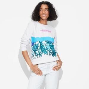 The Beach Boys Women's The Beach Boys Mountain Graphic Sweatshirt Gray Size S